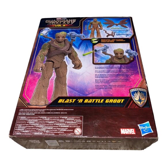 Blast ‘N Battle Groot 11.5” Action Figure Marvel Guardians of The Galaxy Volume - Picture 4 of 10